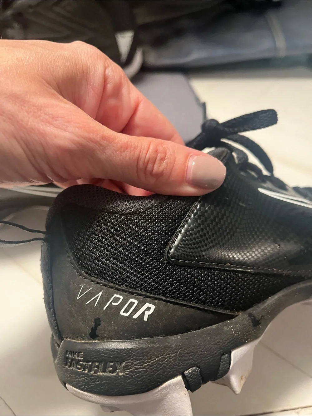 Nike Kids Black Sneakers with White Swoosh